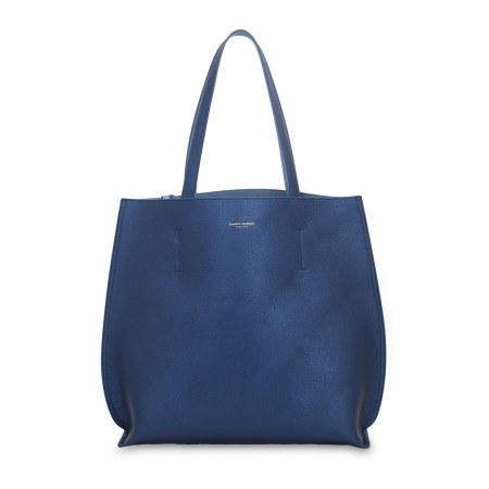 Iconic Tote Bag - Metallic Blue - Dark Denim