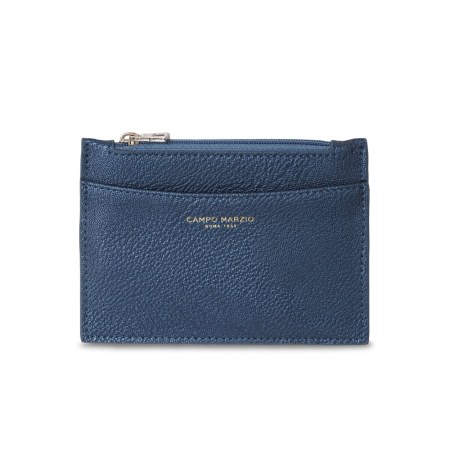 Matilde Card Holder - Metallic Blue - Dark Denim