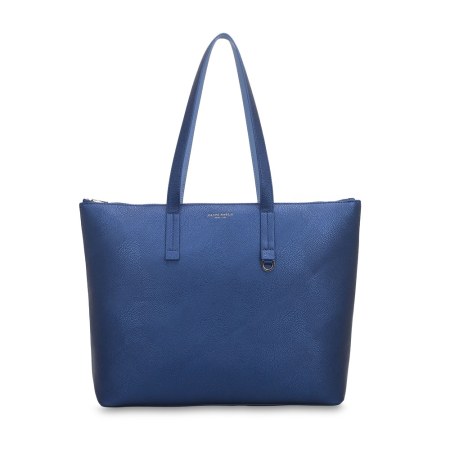 Winona Shopping Bag 13" - Metallic Blue - Dark Denim