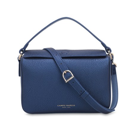 Penelope Handbag - Metallic Blue - Dark Denim