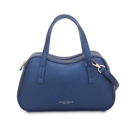 Brooke Bowling Bag - Metallic Blue - Dark Denim