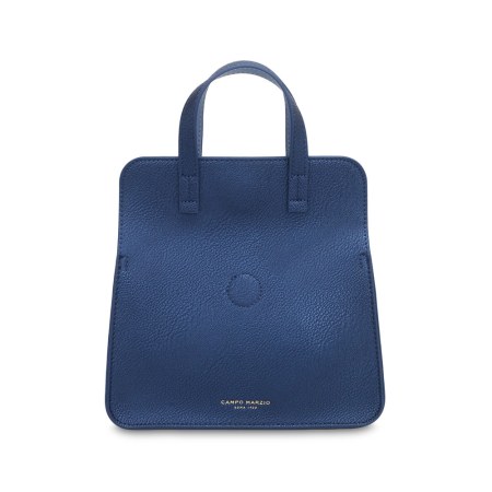 Greta Handbag - Metallic Blue - Dark Denim