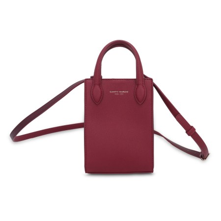 Edwina Mini Vertical Bag - Burgundy-Plum