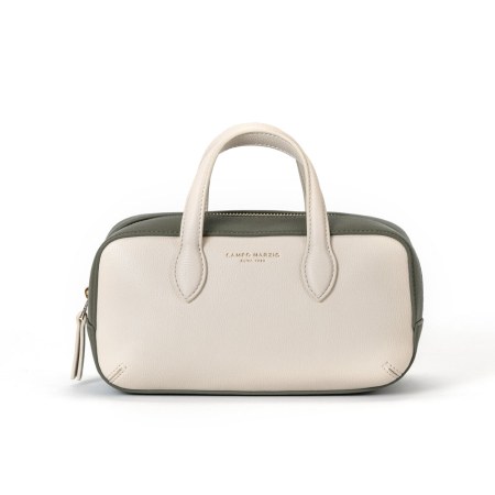 Seda Mini Bowling Bag - Cream-Olive