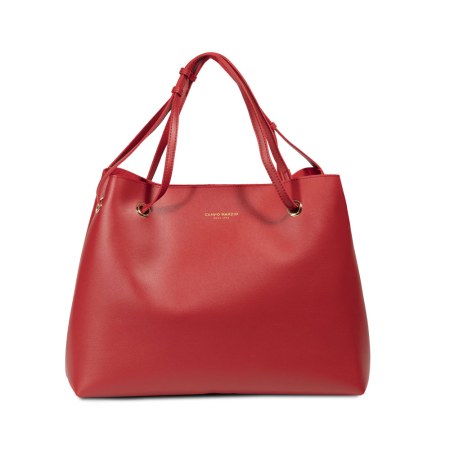 Shoulder Bag With Inner Bag - Cherry Red