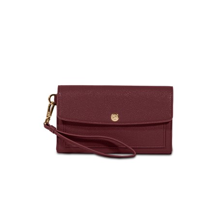 Wallet With Wristlet - Bordeaux